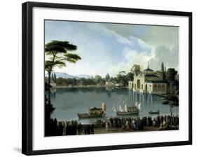 Embarque Real En El Estanque Grande Del Retiro, Ca. 1820-Jose Ribelles-Framed Giclee Print