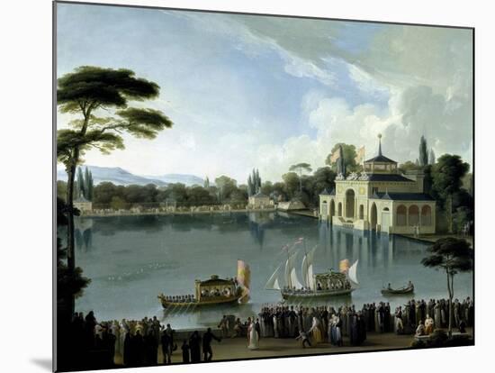 Embarque Real En El Estanque Grande Del Retiro, Ca. 1820-Jose Ribelles-Mounted Giclee Print