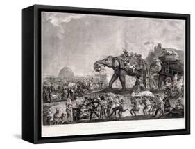 Embassy of Hyderbeck to Calcutta-Johann Zoffany-Framed Stretched Canvas