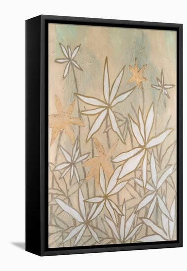 Embellished Starburst Bloom I-Vanna Lam-Framed Stretched Canvas