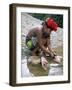 Embera Indian Cleaning Fish, Soberania Forest National Park, Panama, Central America-Sergio Pitamitz-Framed Photographic Print