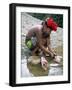 Embera Indian Cleaning Fish, Soberania Forest National Park, Panama, Central America-Sergio Pitamitz-Framed Photographic Print