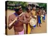 Embera Indian Musicians, Chagres National Park, Panama, Central America-Bruno Morandi-Stretched Canvas