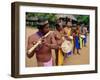 Embera Indian Musicians, Chagres National Park, Panama, Central America-Bruno Morandi-Framed Photographic Print