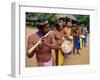 Embera Indian Musicians, Chagres National Park, Panama, Central America-Bruno Morandi-Framed Photographic Print