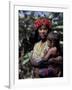Embera Mother and Child, Hands Black from Body Dye, Embera Indian Village, Gatun Lake, Panama-Cindy Miller Hopkins-Framed Photographic Print