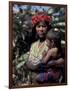 Embera Mother and Child, Hands Black from Body Dye, Embera Indian Village, Gatun Lake, Panama-Cindy Miller Hopkins-Framed Photographic Print