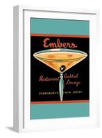 Embers Restaurant Cocktail Lounge-null-Framed Art Print