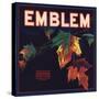 Emblem Brand - Elderwood, California - Citrus Crate Label-Lantern Press-Stretched Canvas