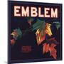 Emblem Brand - Elderwood, California - Citrus Crate Label-Lantern Press-Mounted Art Print