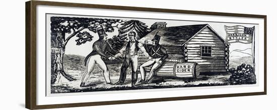 Emblem for the Harrison and Tyler Presidential Campaign in 1840, Pub. 1840-null-Framed Giclee Print