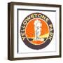 Emblem for Yellowstone National Park with Geyser-null-Framed Art Print