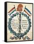 Emblem of Republic from 1793, Gouache, French Revolution, France-null-Framed Stretched Canvas