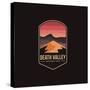 Emblem Patch Vector Illustration of Death Valley National Park on Dark Background-DOMSTOCK-Stretched Canvas