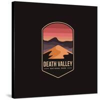 Emblem Patch Vector Illustration of Death Valley National Park on Dark Background-DOMSTOCK-Stretched Canvas