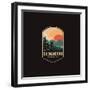 Emblem Patch Vector Illustration of Shenandoah National Park on Dark Background-DOMSTOCK-Framed Photographic Print