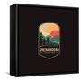 Emblem Patch Vector Illustration of Shenandoah National Park on Dark Background-DOMSTOCK-Framed Stretched Canvas