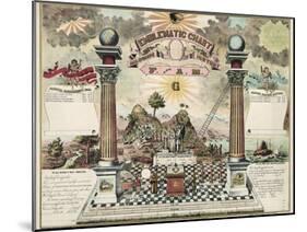 Emblematic Chart and Masonic History of Free and Accepted Masons-null-Mounted Giclee Print