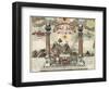 Emblematic Chart and Masonic History of Free and Accepted Masons-null-Framed Giclee Print
