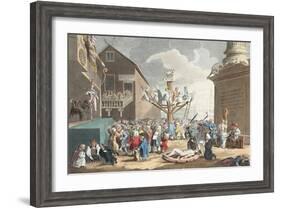 Emblematical Print of the South Sea, Illustration from 'Hogarth Restored: the Whole Works of the…-William Hogarth-Framed Giclee Print