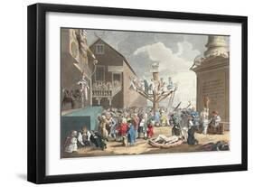 Emblematical Print of the South Sea, Illustration from 'Hogarth Restored: the Whole Works of the…-William Hogarth-Framed Giclee Print