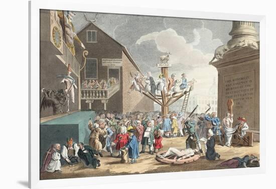 Emblematical Print of the South Sea, Illustration from 'Hogarth Restored: the Whole Works of the…-William Hogarth-Framed Giclee Print