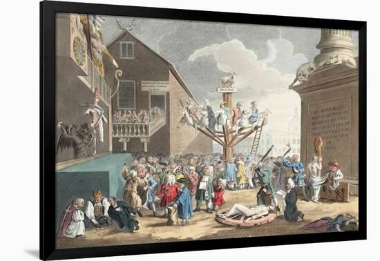 Emblematical Print of the South Sea, Illustration from 'Hogarth Restored: the Whole Works of the…-William Hogarth-Framed Giclee Print