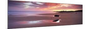 Embleton Bay at Sunrise, Dunstanburgh Castle in the Distance, Near Alwick, Northumberland, England-Lee Frost-Mounted Photographic Print