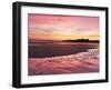 Embleton Bay at Sunrise, Low Tide, with Dunstanburgh Castle in Distance, Northumberland, England-Lee Frost-Framed Photographic Print