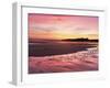 Embleton Bay at Sunrise, Low Tide, with Dunstanburgh Castle in Distance, Northumberland, England-Lee Frost-Framed Photographic Print