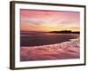 Embleton Bay at Sunrise, Low Tide, with Dunstanburgh Castle in Distance, Northumberland, England-Lee Frost-Framed Photographic Print
