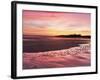 Embleton Bay at Sunrise, Low Tide, with Dunstanburgh Castle in Distance, Northumberland, England-Lee Frost-Framed Photographic Print