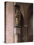 Embossed and Gilded Copper Statue Representing St. Bassianus-null-Stretched Canvas