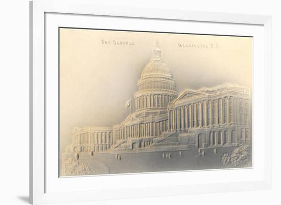 Embossed View of the Capitol-null-Framed Art Print