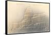 Embossed View of the Capitol-null-Framed Stretched Canvas