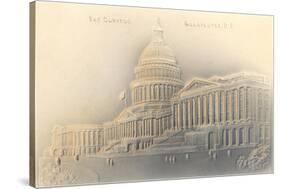 Embossed View of the Capitol-null-Stretched Canvas