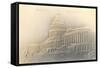 Embossed View of the Capitol-null-Framed Stretched Canvas