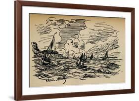 Embouchure De La Seine a Honfleur, C1865-Claude Monet-Framed Giclee Print