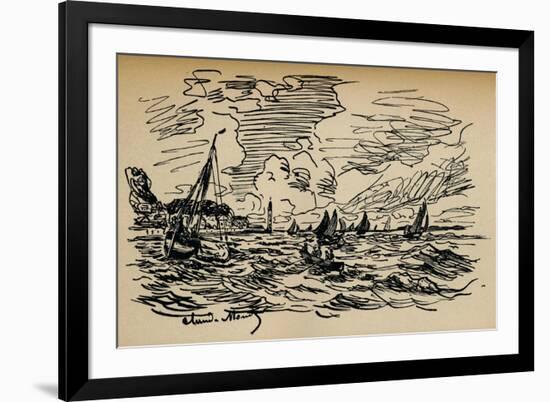 Embouchure De La Seine a Honfleur, C1865-Claude Monet-Framed Giclee Print