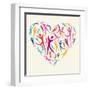 Embrace Diversity Heart-cienpies-Framed Art Print