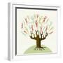 Embrace Diversity Tree-cienpies-Framed Art Print