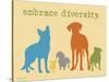 Embrace Diversity-Dog is Good-Stretched Canvas