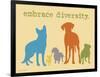 Embrace Diversity-Dog is Good-Framed Premium Giclee Print