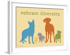 Embrace Diversity-Dog is Good-Framed Art Print