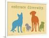 Embrace Diversity-Dog is Good-Framed Art Print