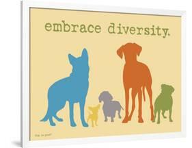 Embrace Diversity-Dog is Good-Framed Art Print