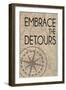 Embrace The Detours-Lauren Gibbons-Framed Art Print