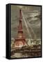 Embrasement de la Tour Eiffel pendant l'Exposition Universelle de 1889-Georges Garen-Framed Stretched Canvas