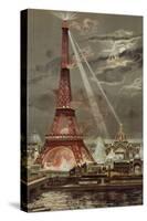 Embrasement de la Tour Eiffel pendant l'Exposition Universelle de 1889-Georges Garen-Stretched Canvas