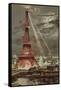 Embrasement de la Tour Eiffel pendant l'Exposition Universelle de 1889-Georges Garen-Framed Stretched Canvas